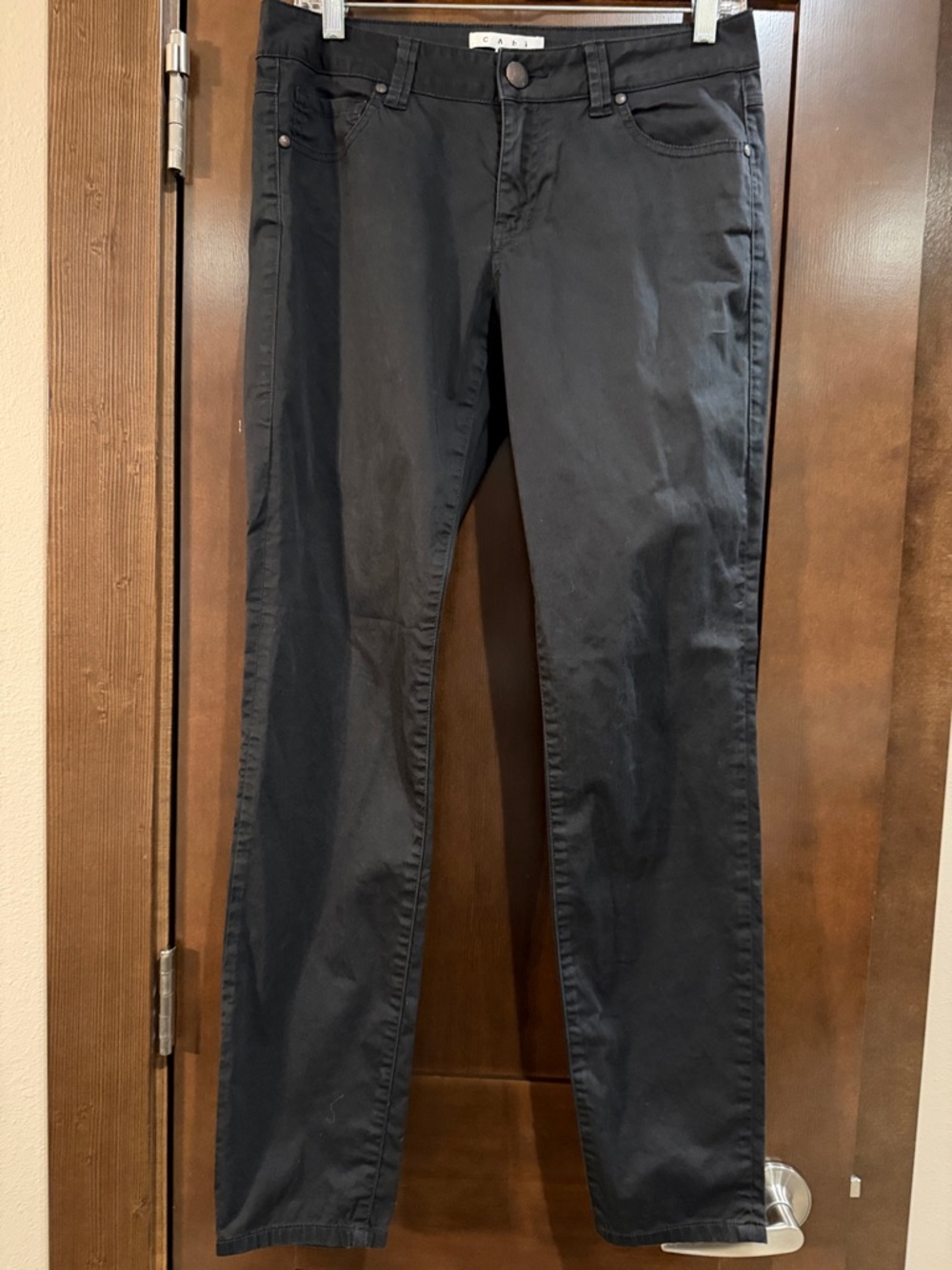 CAbi Black Sateen Bree Pant Style 798